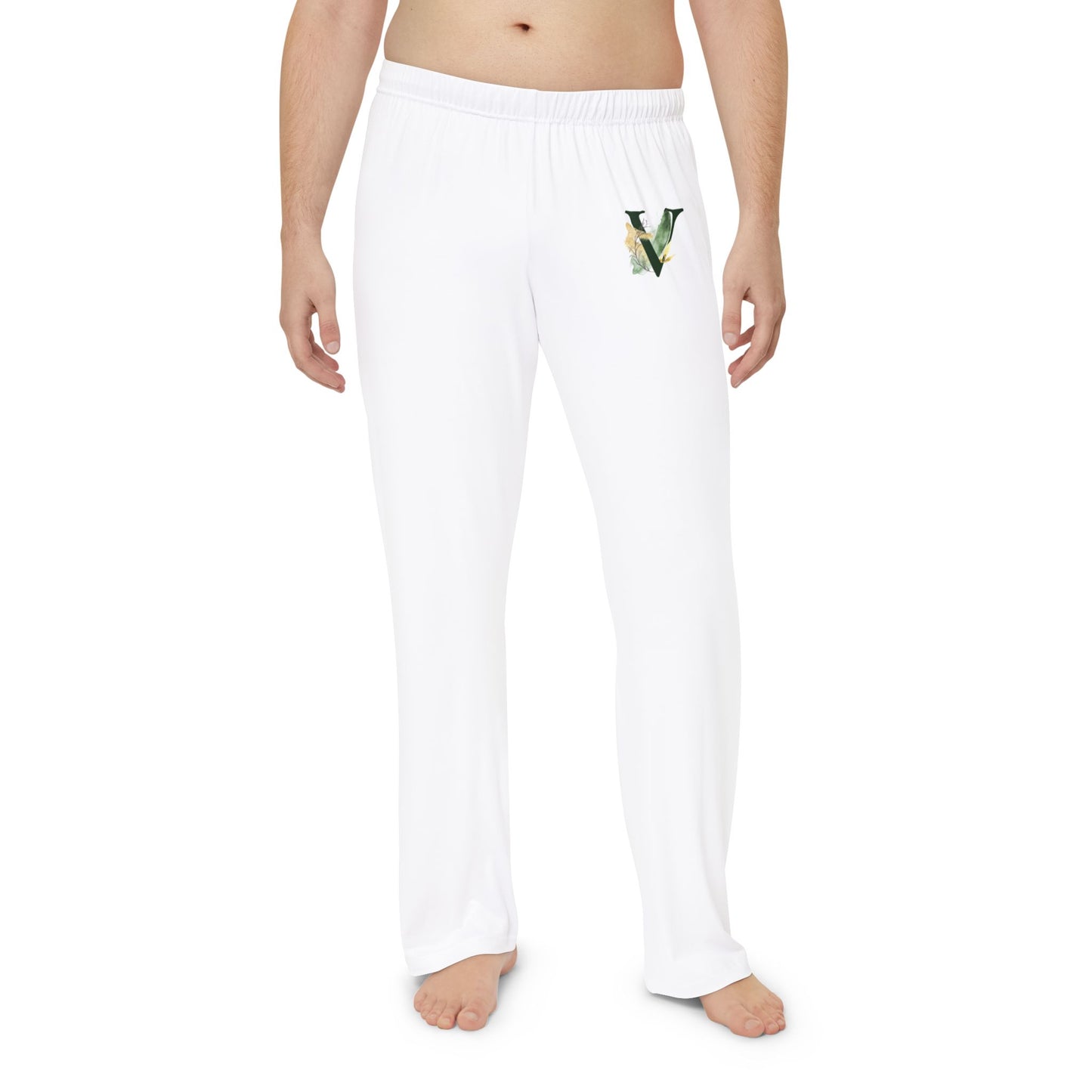 Men's Pajama Pants with Stylish Letter V - Cozy Sleepwear for Relaxing Nights